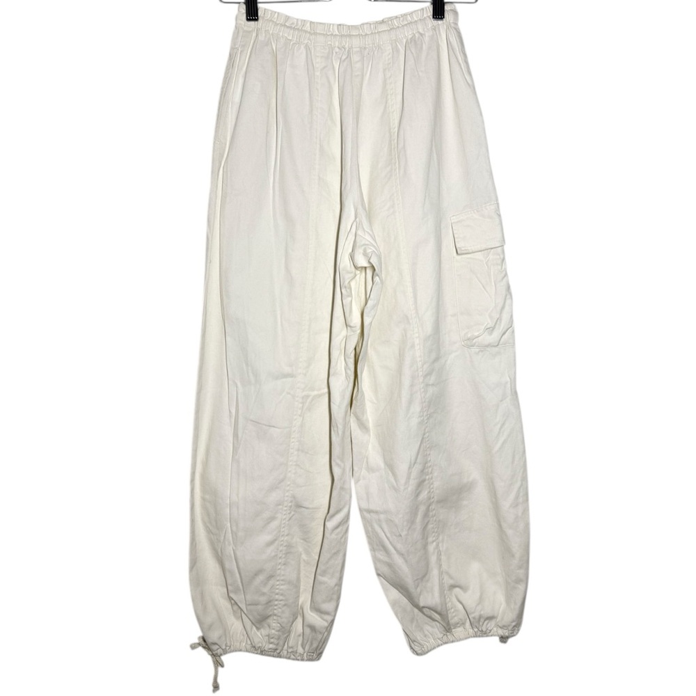 Na Nin Cream Cotton French Twill Cooper Wide Leg Balloon Cargo Pants XS - Picture 3 of 15